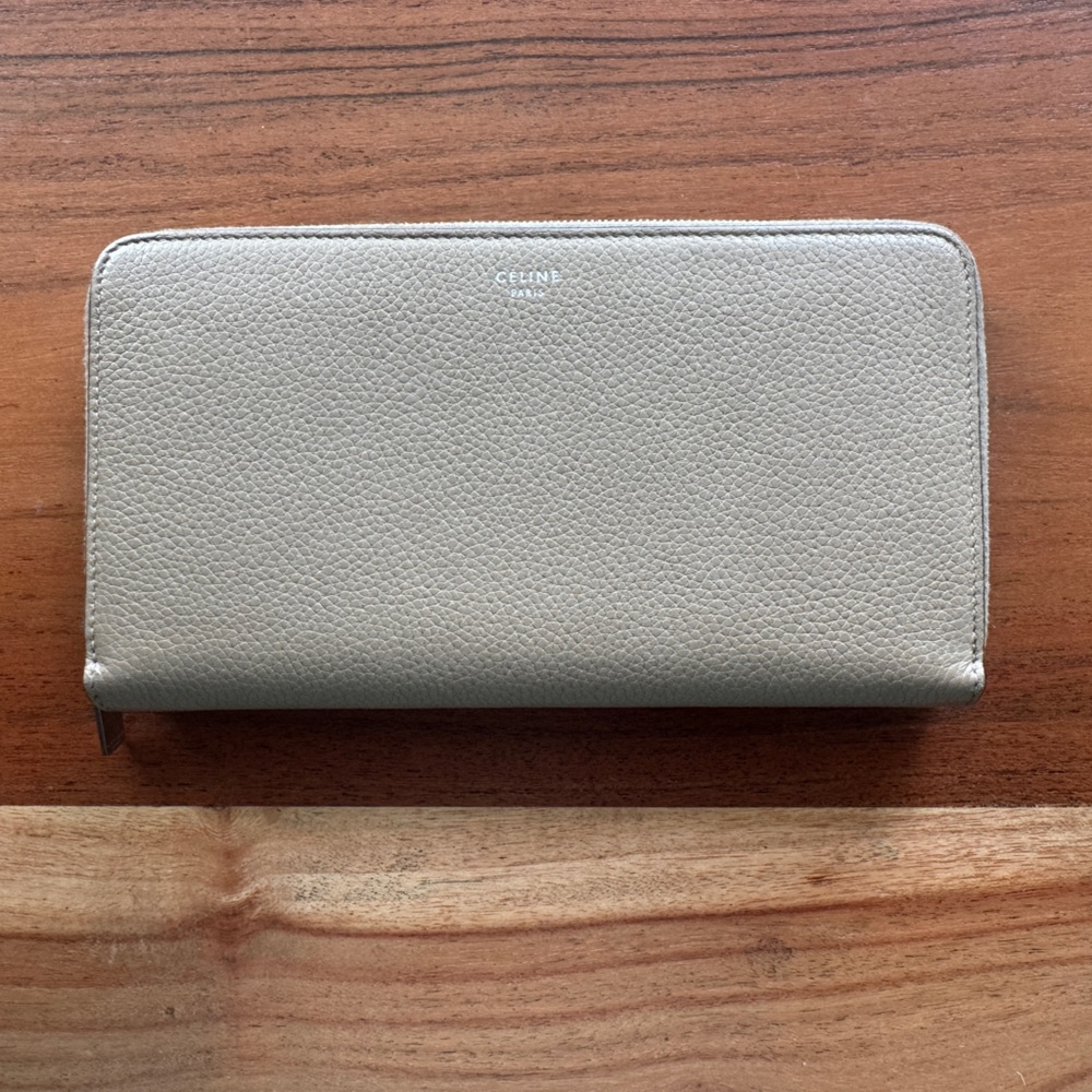 Céline Beige Leather Wallet
